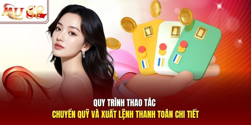 Quy trình thao tác chuyển quỹ và xuất lệnh thanh toán chi tiết